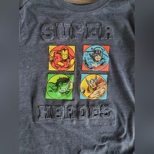 Marvel Navy and Red Super Hero Long Sleeve Tee